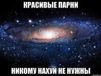 красивые парни никому нахуй не нужны