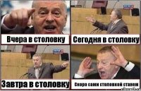 Вчера в столовку Сегодня в столовку Завтра в столовку Скоро сами столовкой станем