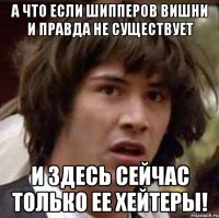 а что если шипперов вишни и правда не существует и здесь сейчас только ее хейтеры!