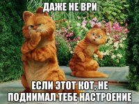 даже не ври если этот кот, не поднимал тебе настроение