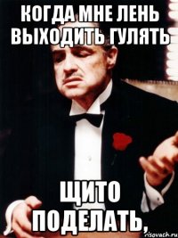 когда мне лень выходить гулять щито поделать,