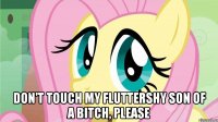  don't touch my fluttershy son of a bitch, please