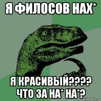 я филосов нах* я красивый??? что за на* на*?