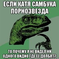 если катя самбука порнозвезда то почему я не видел ни одного видио где ее долбят?