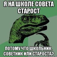 я на школе совета старост потому что школьник, советник или староста?