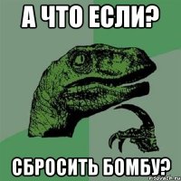 а что если? сбросить бомбу?