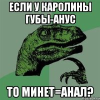 если у каролины губы-анус то минет=анал?