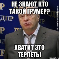 не знают кто такой грумер? хватит это терпеть!