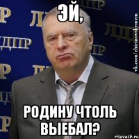 эй, родину чтоль выебал?