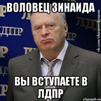 воловец зинаида вы вступаете в лдпр