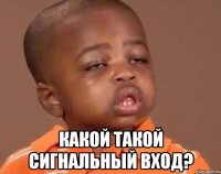 какой такой сигнальный вход?
