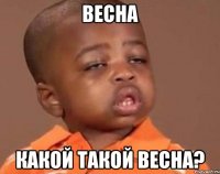 весна какой такой весна?