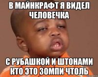 в майнкрафт я видел человечка с рубашкой и штонами кто это зомпи чтоль