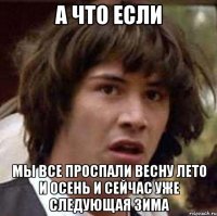 а что если мы все проспали весну лето и осень и сейчас уже следующая зима