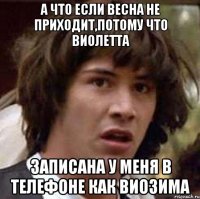 а что если весна не приходит,потому что виолетта записана у меня в телефоне как виозима