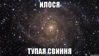 илося тупая свиння