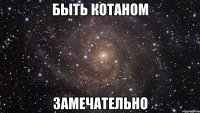 быть котаном замечательно