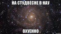 на студвесне в нау охуенно