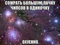 сожрать большую пачку чипсов в одиночку охуенно