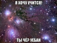 я хочу учится! ты чё? уебан