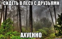 сидеть в лесу с друзьями ахуенно