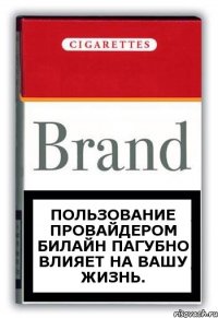 Пользование провайдером Билайн пагубно влияет на вашу жизнь.