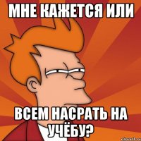 мне кажется или всем насрать на учёбу?