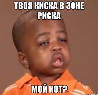 твоя киска в зоне риска мой кот?