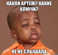 какой артем? какие ключи? не не слышала