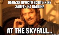 нельзя просто взять и не запеть на вышке at the skyfall...