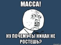 масса! ну почему ты никак не ростешь?