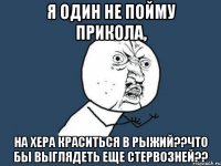 я один не пойму прикола, на хера краситься в рыжий??что бы выглядеть еще стервозней??