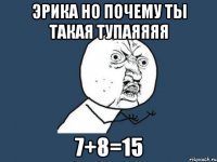 эрика но почему ты такая тупаяяяя 7+8=15