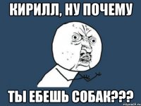 кирилл, ну почему ты ебешь собак???