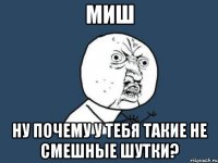 миш ну почему у тебя такие не смешные шутки?