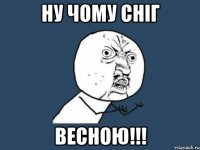 ну чому сніг весною!!!