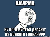 шаурма ну почему тебя делают из всякого говна???