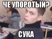 че упоротый? сука