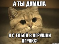 а ты думала я с тобой в игрушки играю?