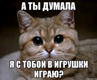 а ты думала я с тобой в игрушки играю?