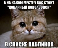 а на каком месте у вас стоит "коварный новоазовск" в списке пабликов