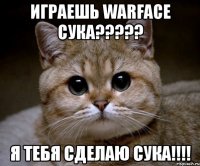 играешь warface cука??? я тебя сделаю сука!!!