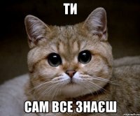 ти сам все знаєш