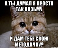 а ты думал я просто так возьму и дам тебе свою методичку?