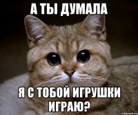 а ты думала я с тобой игрушки играю?