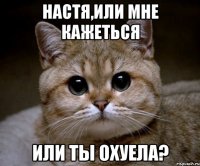 настя,или мне кажеться или ты охуела?