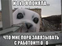 и тут я поняла... что мне пора завязывать с работой!!! о_о