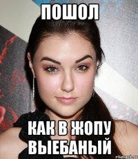 пошол как в жопу выебаный