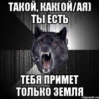 такой, как(ой/ая) ты есть тебя примет только земля