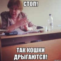 стоп! так кошки дрыгаются!